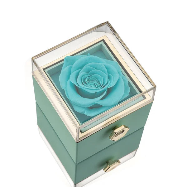 Eternal Rose Box - W/ Engraved Necklace & Simulated Rose