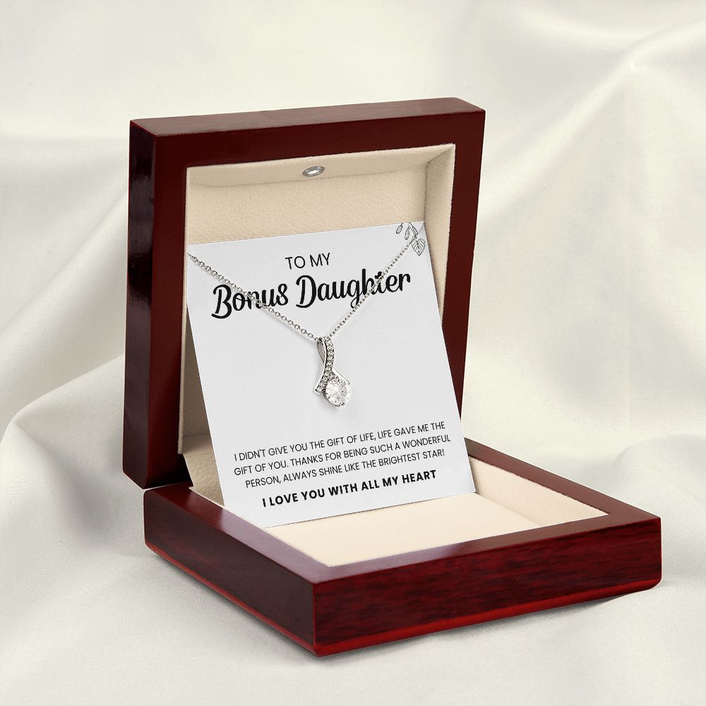 To My Bonus Daughter | Shine Like The Brightest Star | Necklace