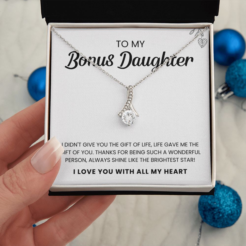 To My Bonus Daughter | Shine Like The Brightest Star | Necklace