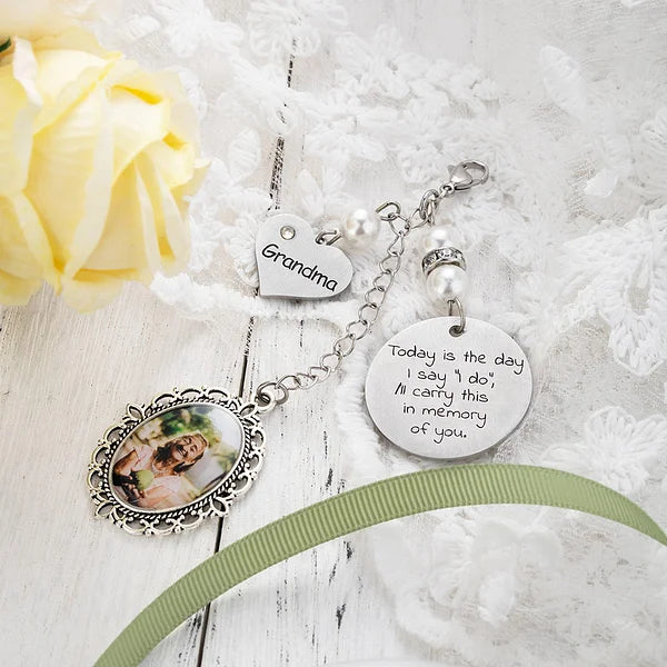 Customized Wedding Bouquet Photo Charm Memorial