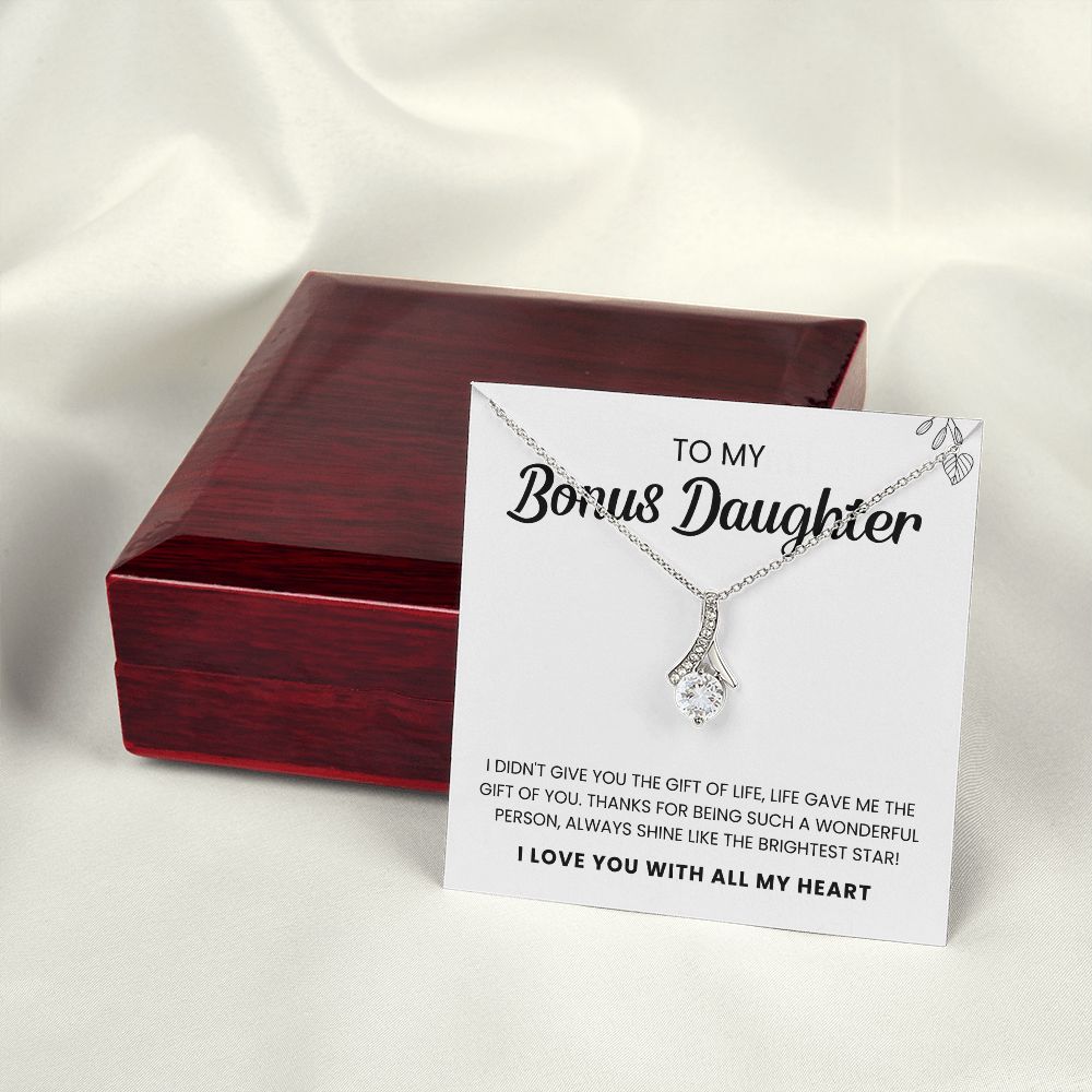 To My Bonus Daughter | Shine Like The Brightest Star | Necklace