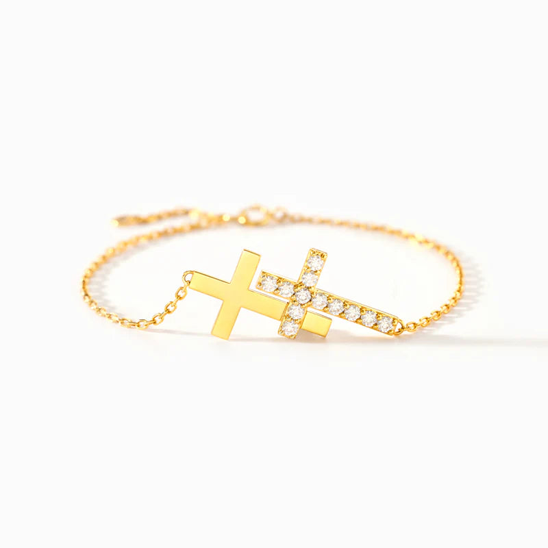 Stand By Each Other Double Cross Bracelet