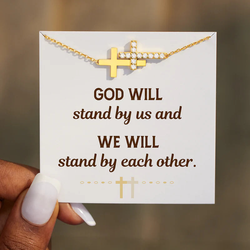 Stand By Each Other Double Cross Bracelet