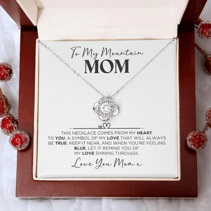To My Mountain Mom Necklace Gift
