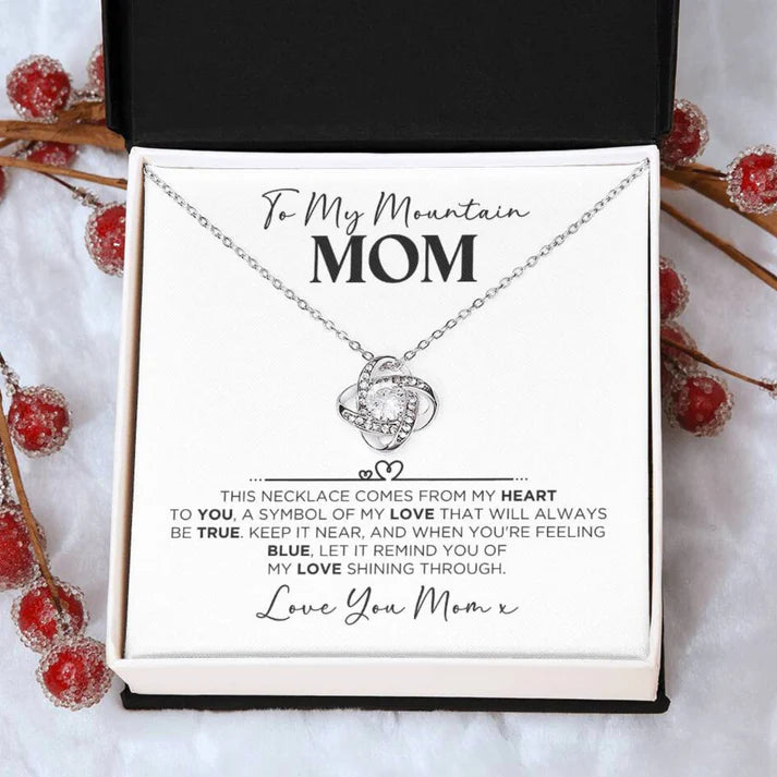 To My Mountain Mom Necklace Gift