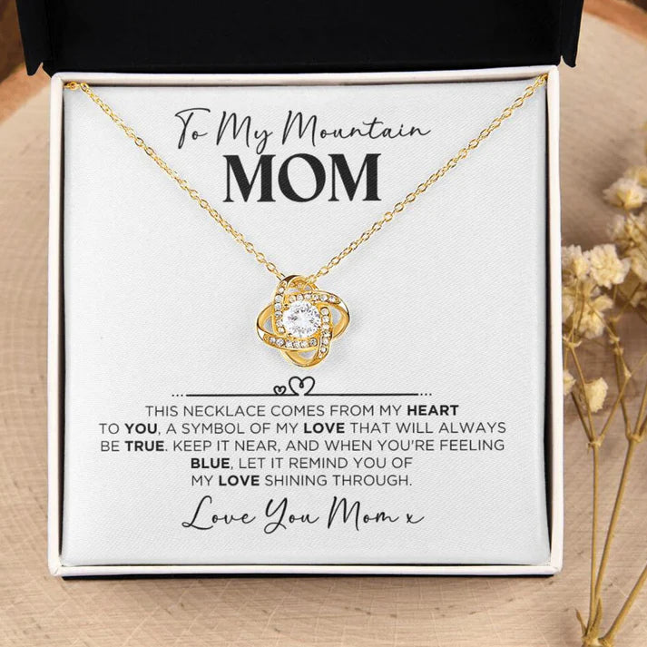 To My Mountain Mom Necklace Gift