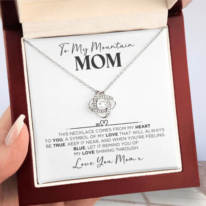 To My Mountain Mom Necklace Gift