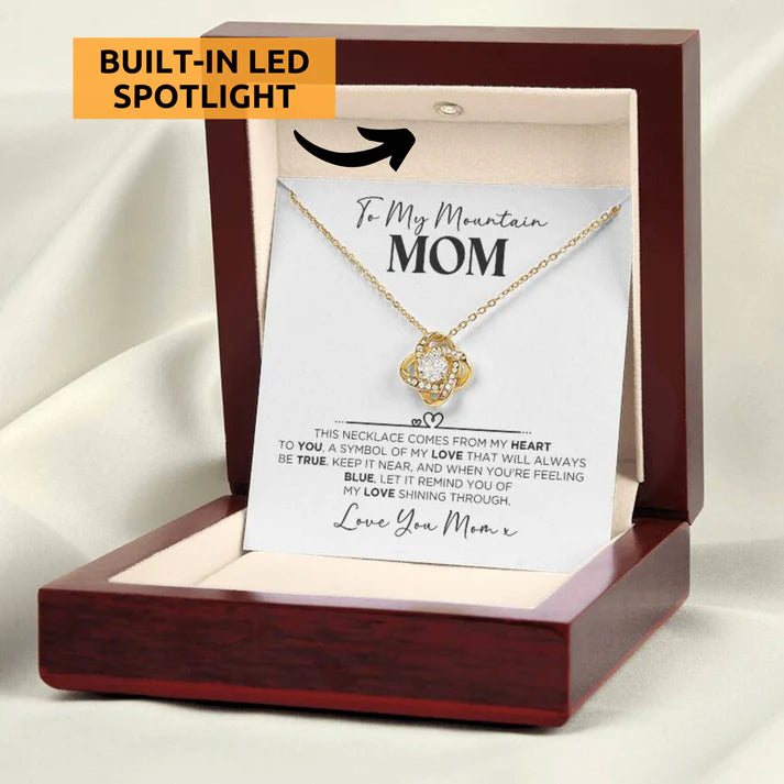 To My Mountain Mom Necklace Gift