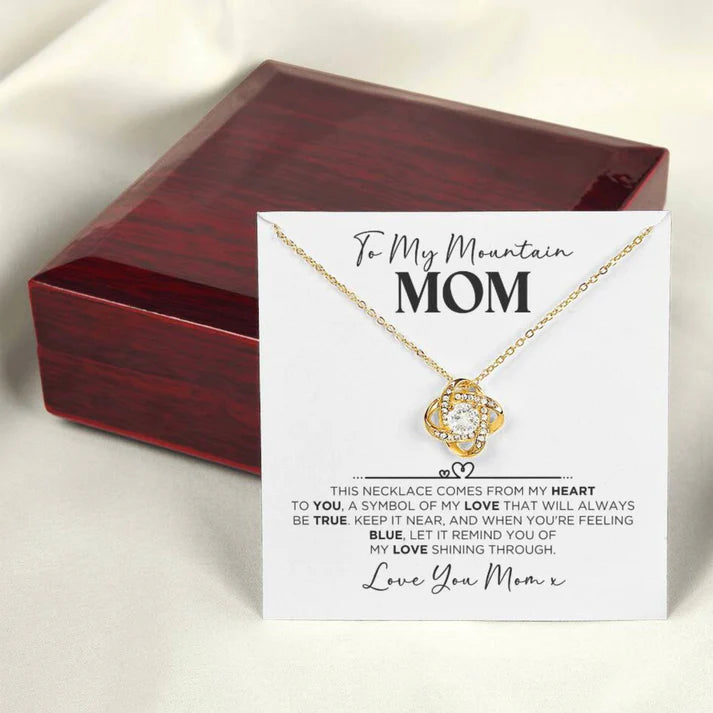 To My Mountain Mom Necklace Gift