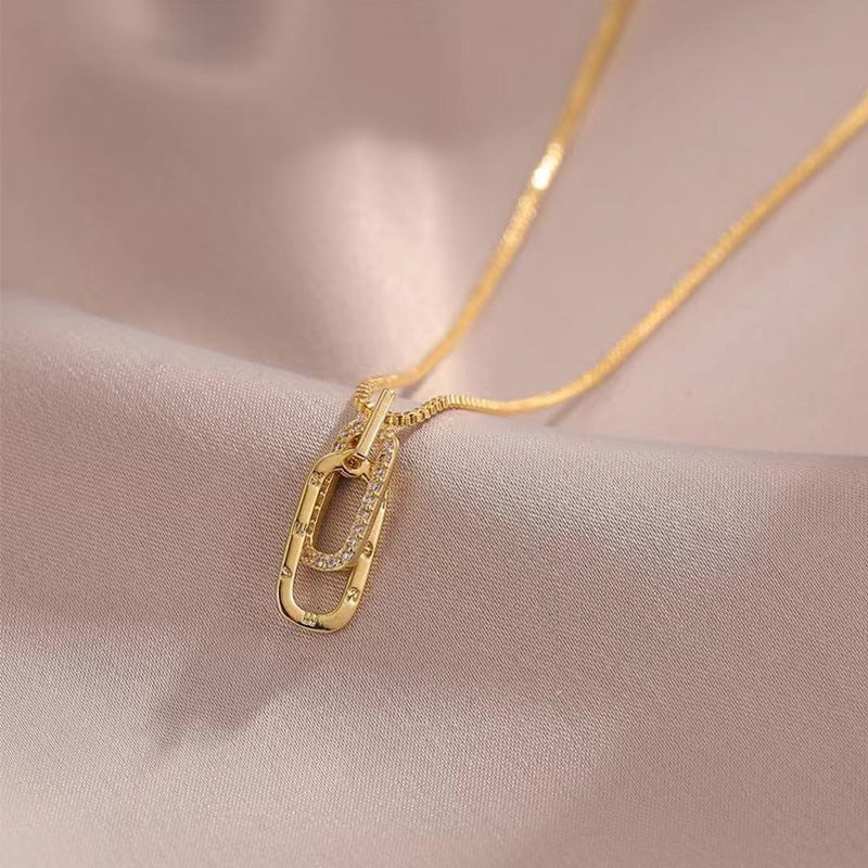 S925 MOTHER & DAUGHTER LINKED TOGETHER BY LOVE CIRCLE NECKLACE
