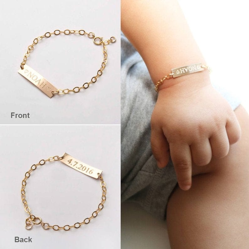 New Adjustable Personalized Baby Name Bracelet