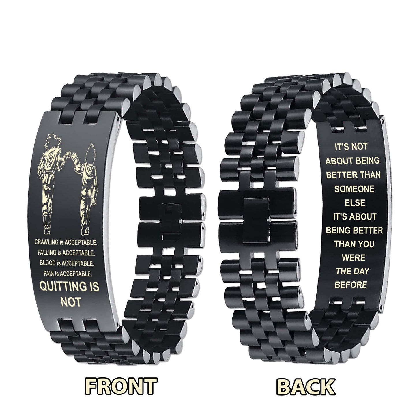 Spartan bracelet double sided dog tag