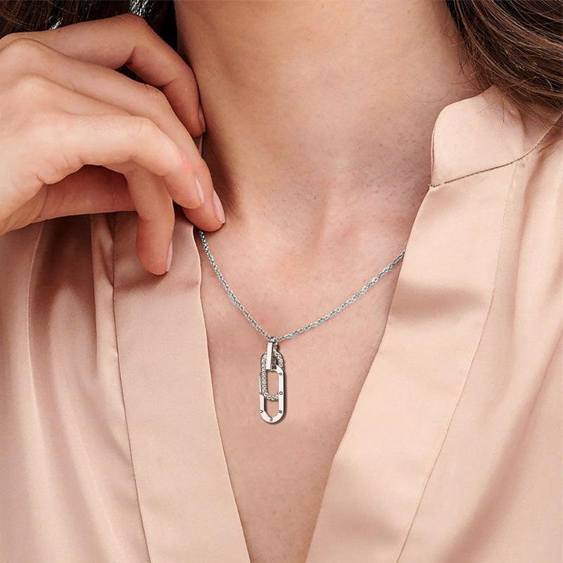 S925 MOTHER & DAUGHTER LINKED TOGETHER BY LOVE CIRCLE NECKLACE