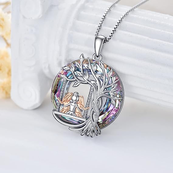 Last Day 49% OFF--š925 Sterling Silver Tree of Life Sisters Necklace