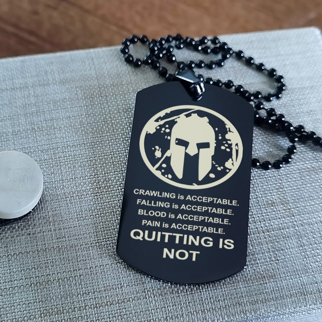 Spartan bracelet double sided dog tag