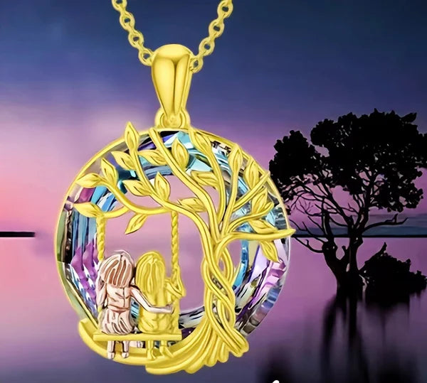 Last Day 49% OFF--š925 Sterling Silver Tree of Life Sisters Necklace