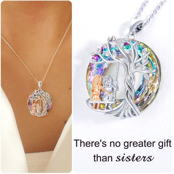 Last Day 49% OFF--š925 Sterling Silver Tree of Life Sisters Necklace
