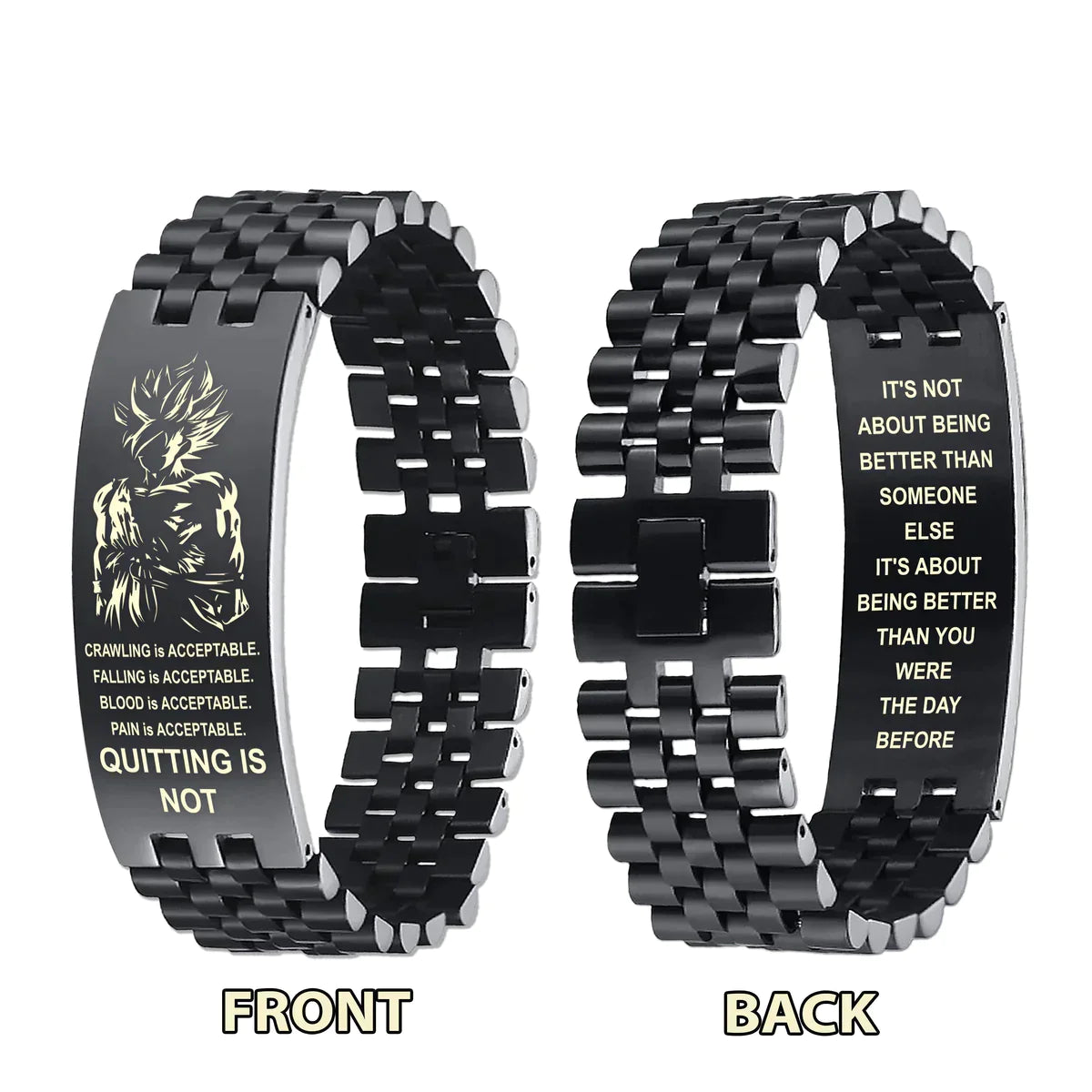 Spartan bracelet double sided dog tag