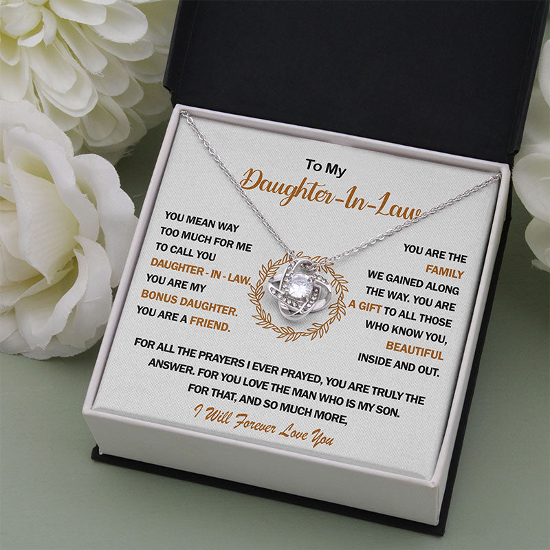 TO MY DAUGHTER-IN-LAW | Love Knot Necklaceš