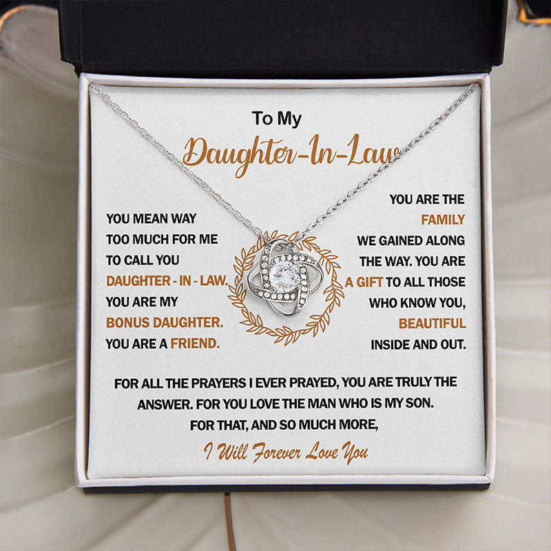TO MY DAUGHTER-IN-LAW | Love Knot Necklaceš