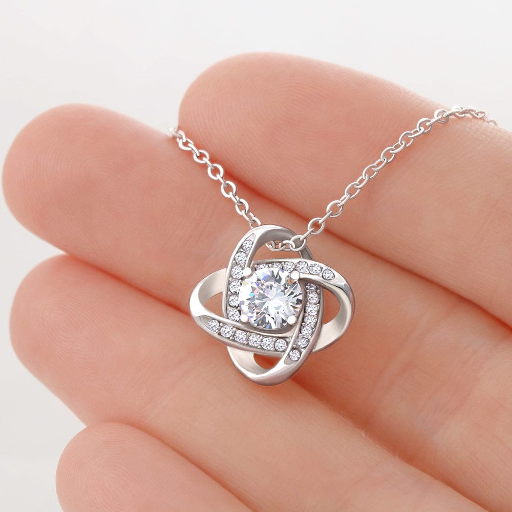 To my Daughter "When You Took Your First Breath" Love Mom | Love Knot Necklace
