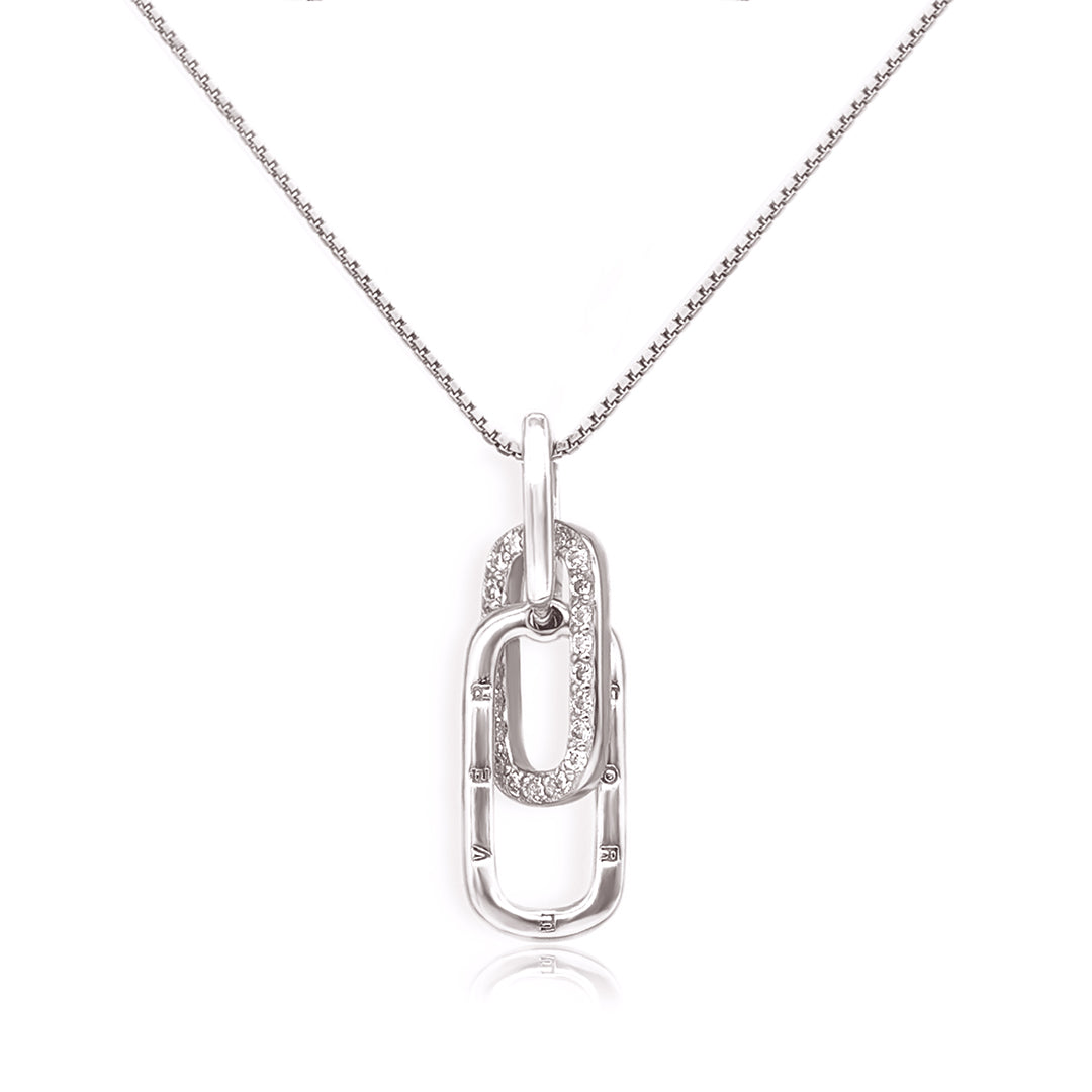 S925 MOTHER & DAUGHTER LINKED TOGETHER BY LOVE CIRCLE NECKLACE