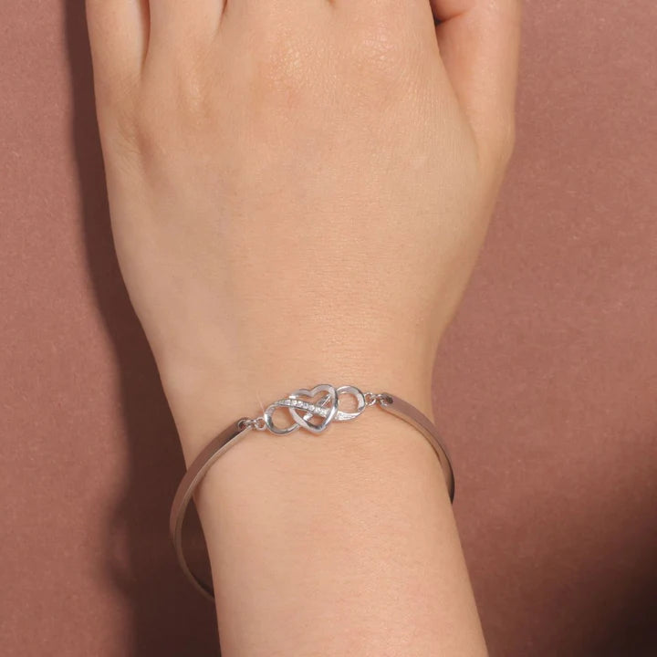 To my daughter-in-law Infinite Love Bangle Bracelet Warm Gift
