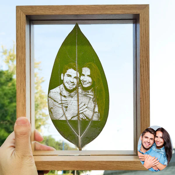 Personalized Photo Leaf Bookmark Custom Leaf Carving Bookmarks Leaf Carving Art Unique Gift for Reader