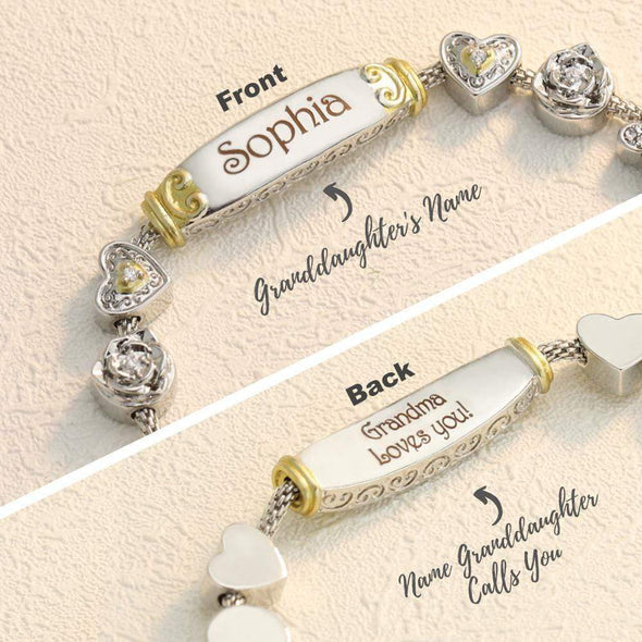 Mother's Day Gift Bolo Bracelet With Personalized Engravings