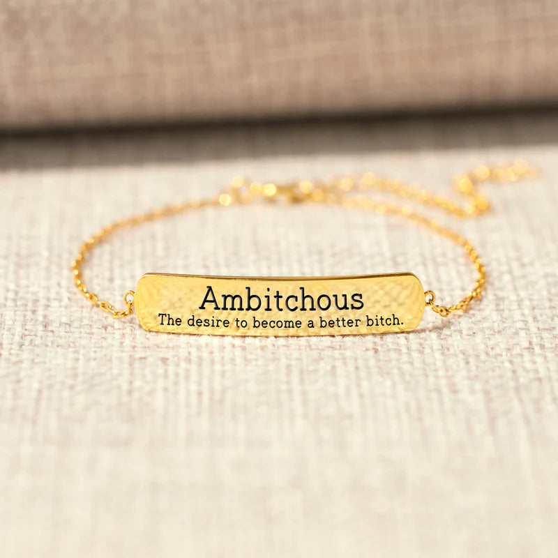 Ambitchous Dainty Chain Bar Bracelet