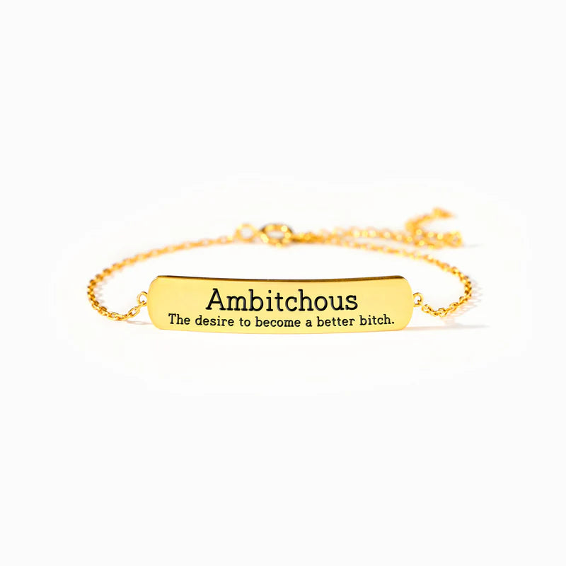 Ambitchous Dainty Chain Bar Bracelet