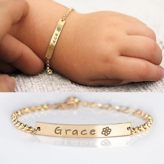 New Adjustable Personalized Baby Name Bracelet