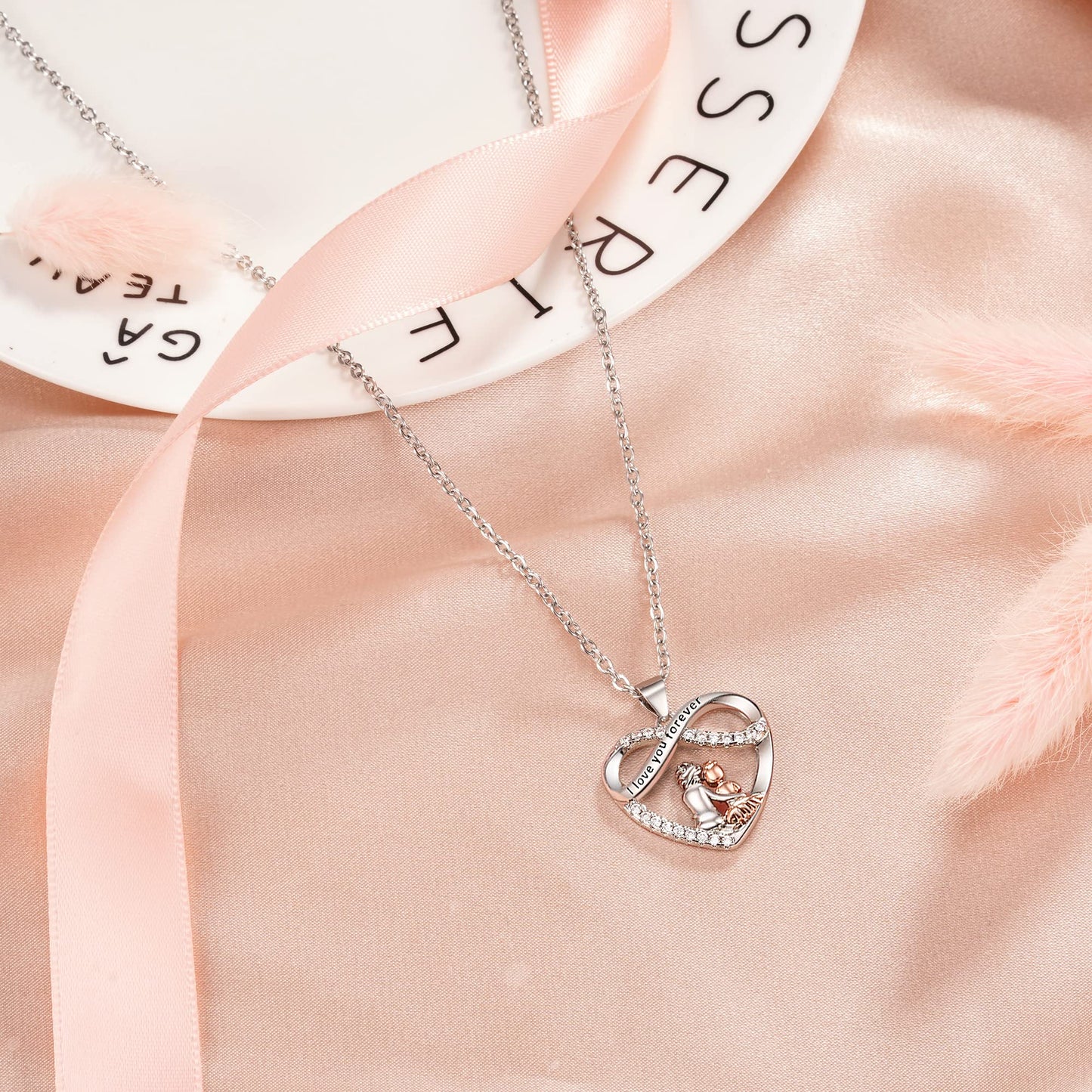 For Granddaughter - S925 You Will Always Have Me And I Will Always Have You Heart Necklace