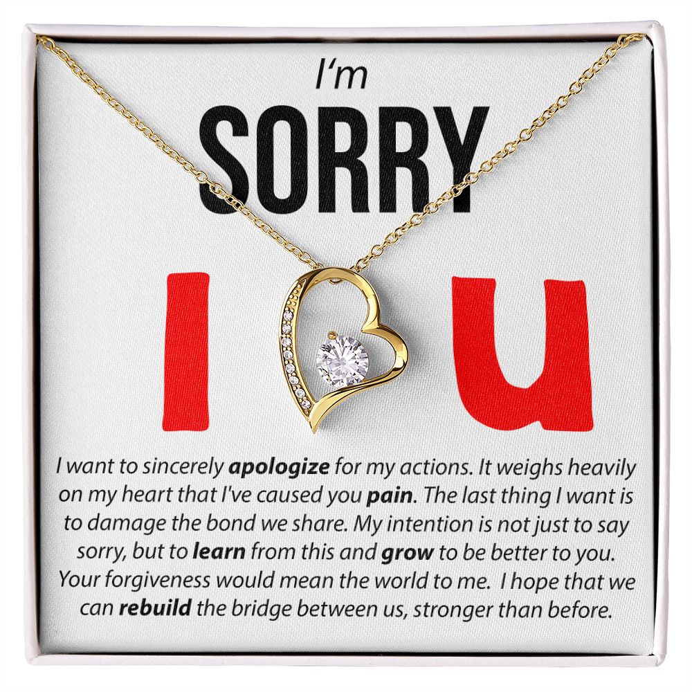 I'm Sorry, I Sincerely Apologize - Forever Love Necklace