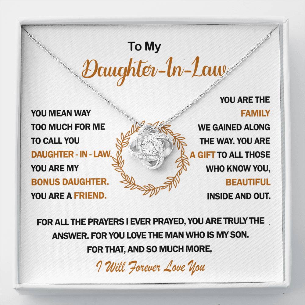 TO MY DAUGHTER-IN-LAW | Love Knot Necklace💓